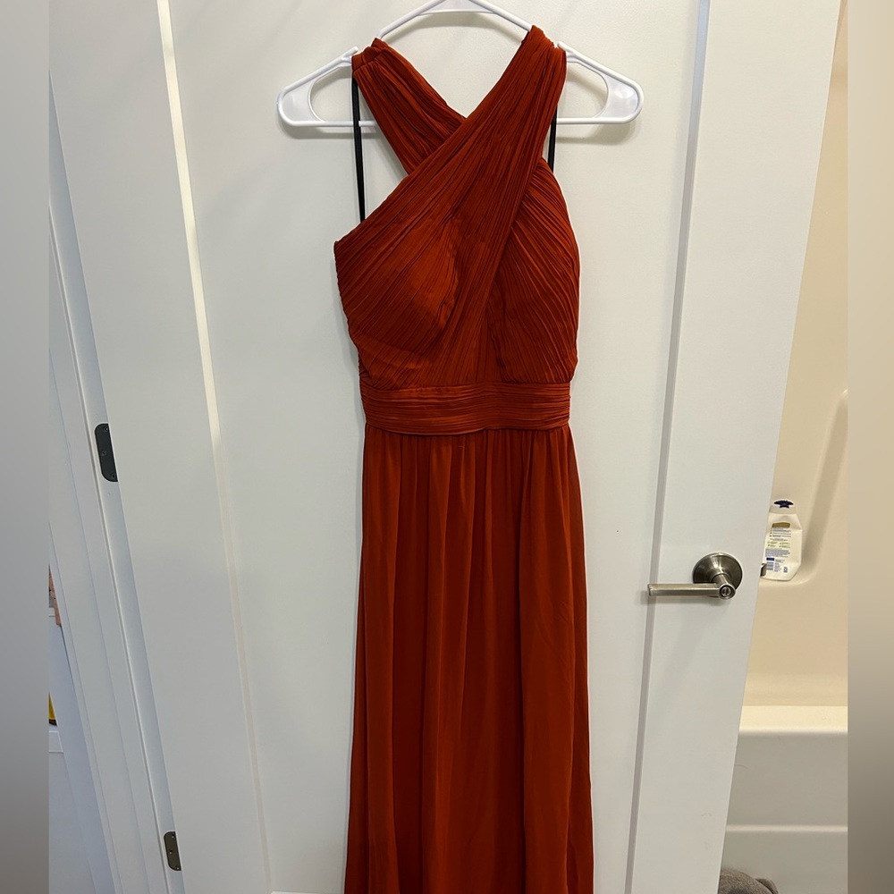 Bill Levkoff Rust Orange Dress